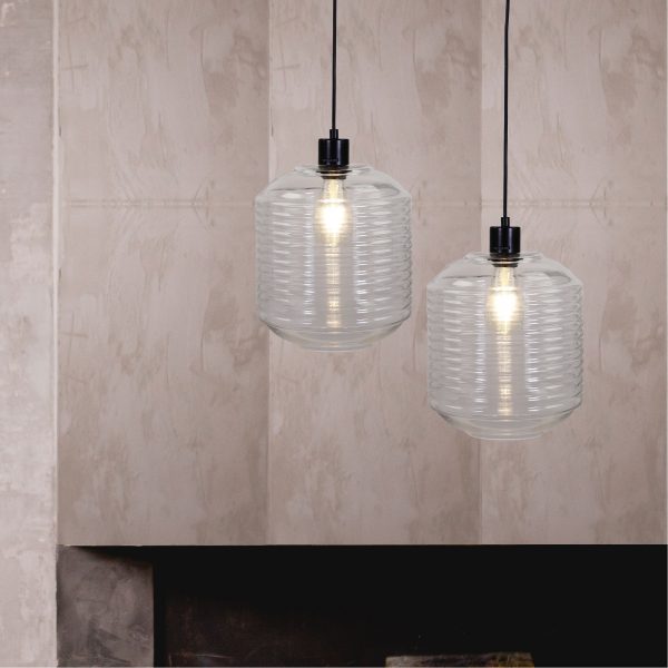 MARCONI.25 Single Clear Glass Pendant Oriel Lighting
