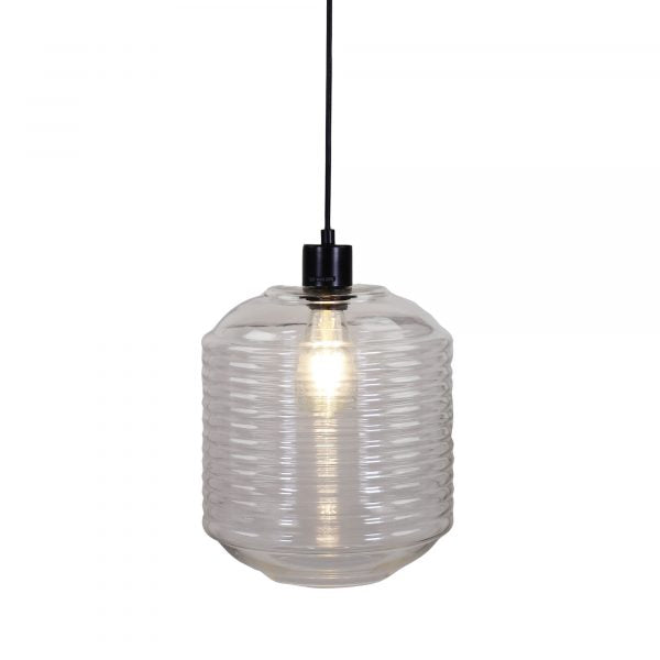 MARCONI.25 Single Clear Glass Pendant Oriel Lighting