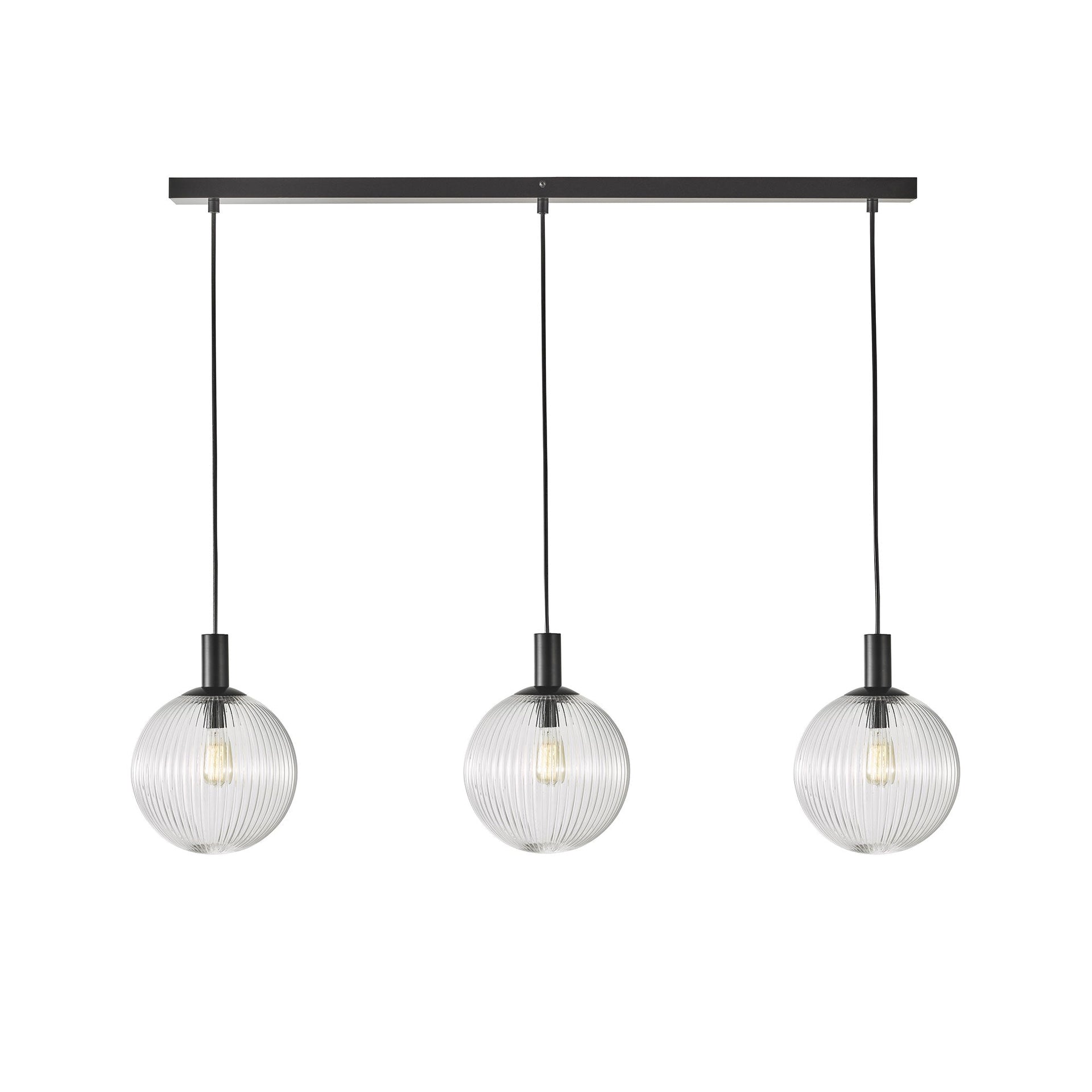 LEGARNO TRILIGHT 3 Light Clear Glass Pendant Oriel Lighting
