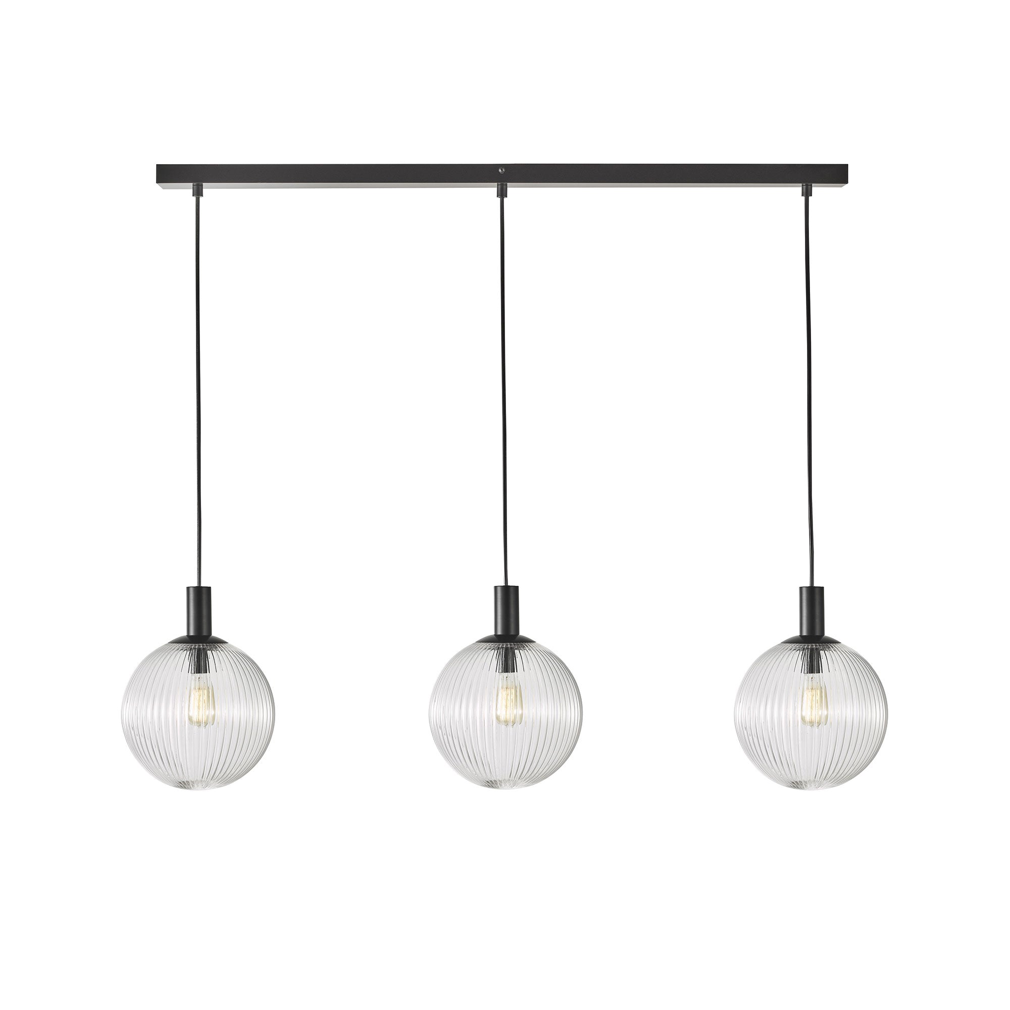 LEGARNO TRILIGHT 3 Light Clear Glass Pendant Oriel Lighting