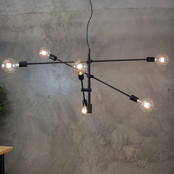 CHELSEA.120 Black Large Contemporary Pendant Oriel Lighting