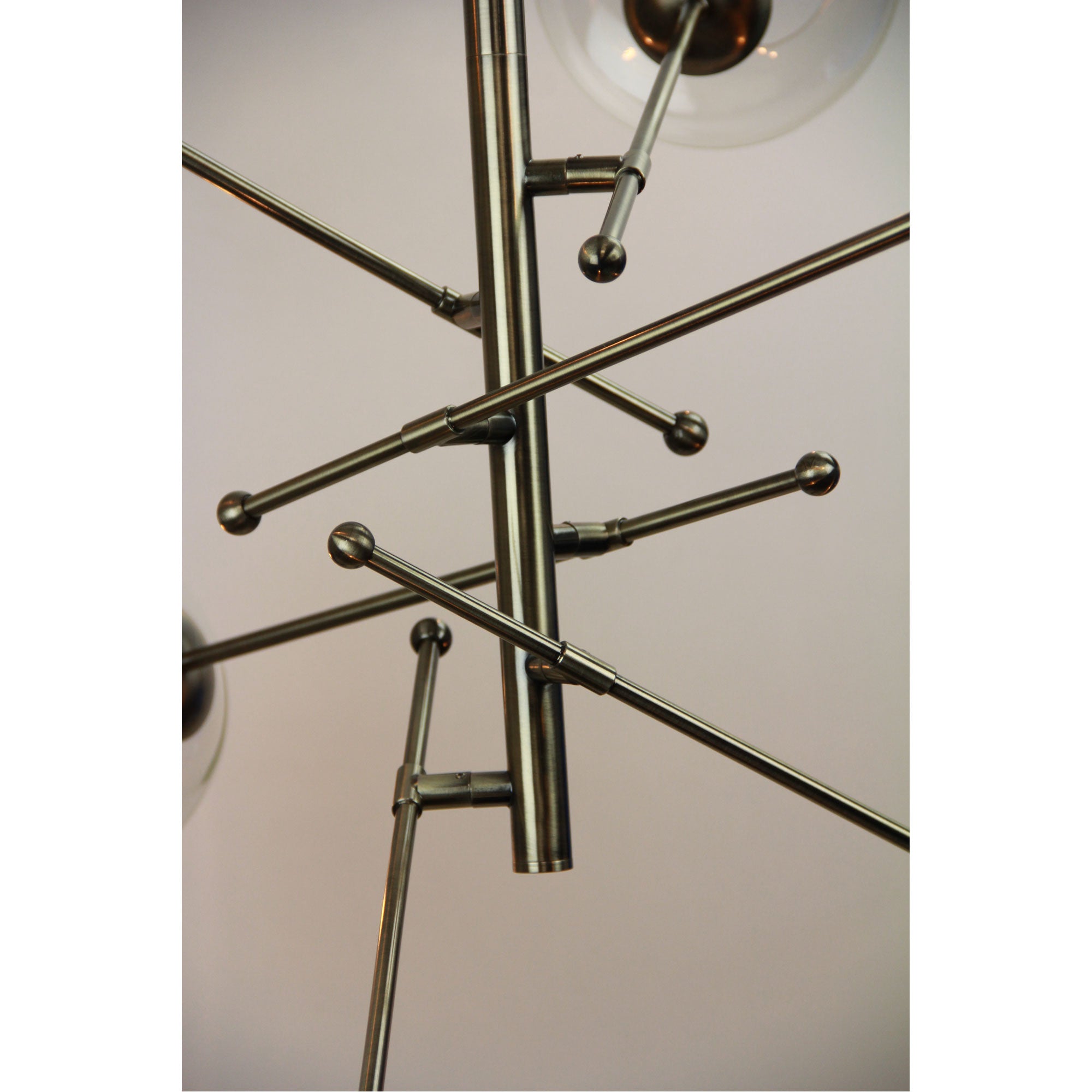 RIPLEY.6 6-Light Satellite Pendant Antique Brass Oriel Lighting