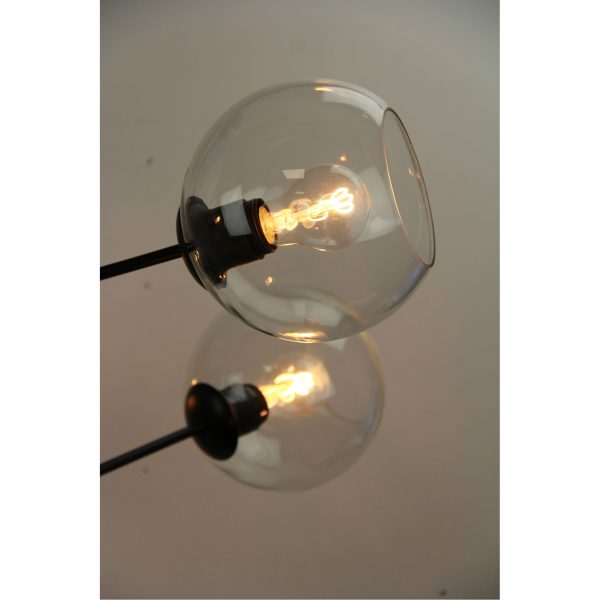 RIPLEY.6 6-Light Satellite Pendant Black Oriel Lighting