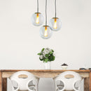 NEWTON.25 Brushed Brass and Clear Glass Pendant Oriel Lighting