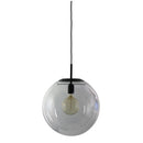 NEWTON.40 Matt Black and Clear Glass Pendant Oriel Lighting