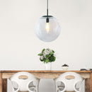 NEWTON.40 Matt Black and Clear Glass Pendant Oriel Lighting