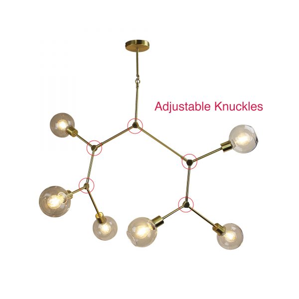 PADUA Satin Brass 170cm Contemporary Clear Glass Pendant Oriel Lighting