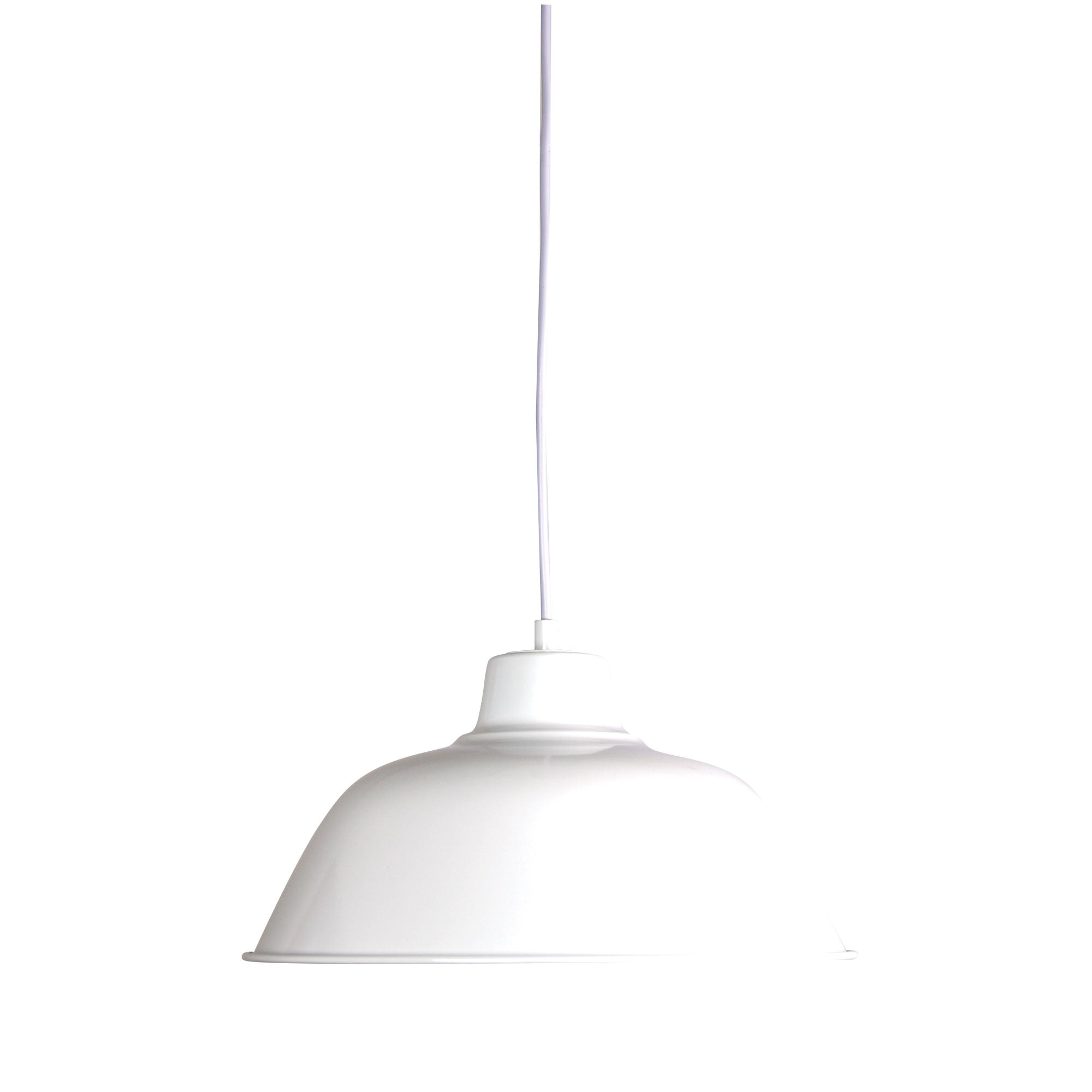 FORGE 300 Retro Industrial Pendant White Oriel Lighting