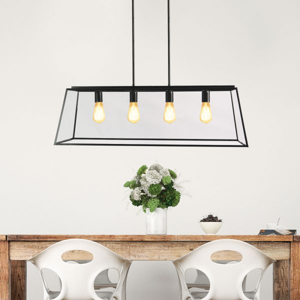 EATON.100 4-light Large 100cm Urban Retro Pendant Oriel Lighting