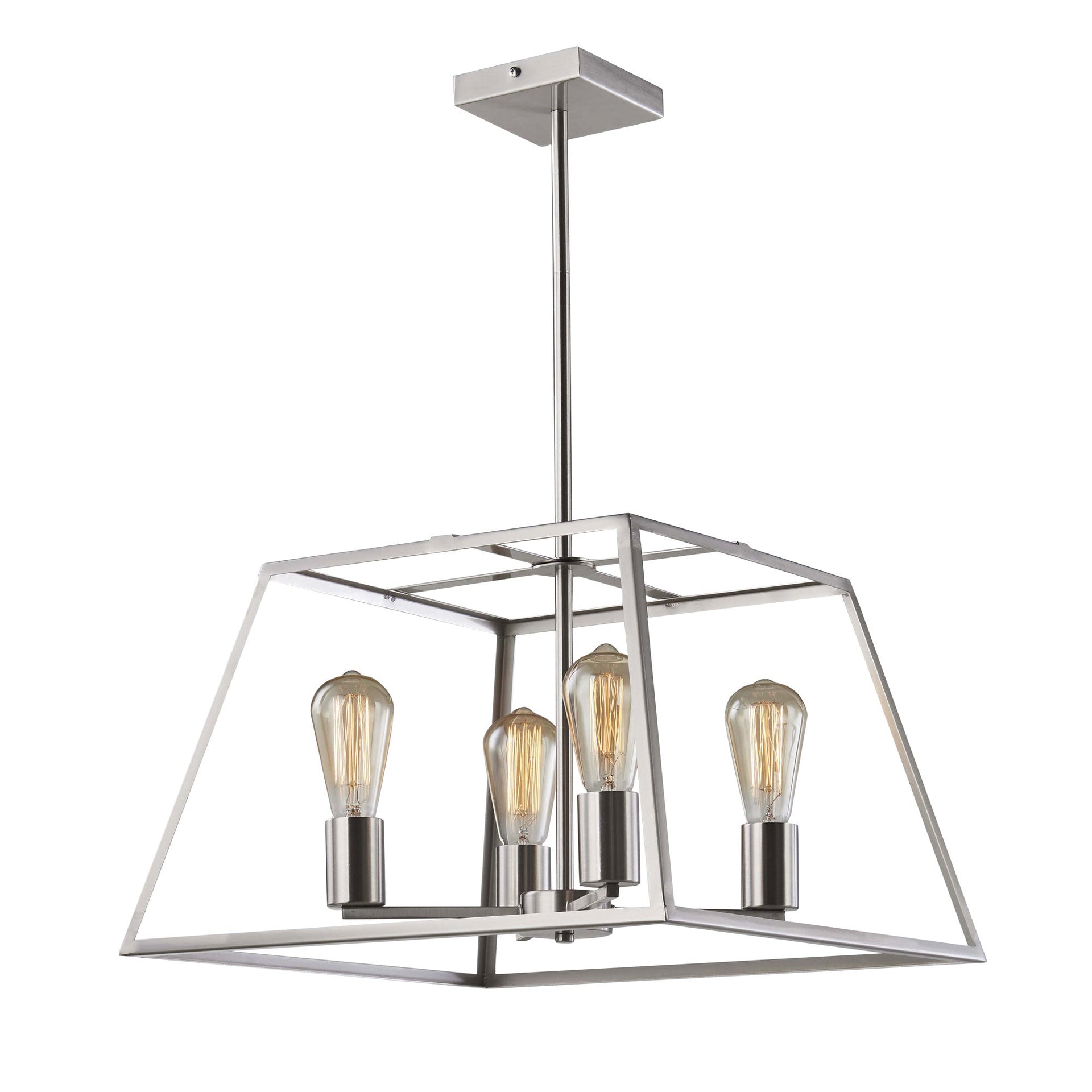 SOUTHPORT 48 4 Light Urban Retro Pendant Brushed Chrome Oriel Lighting
