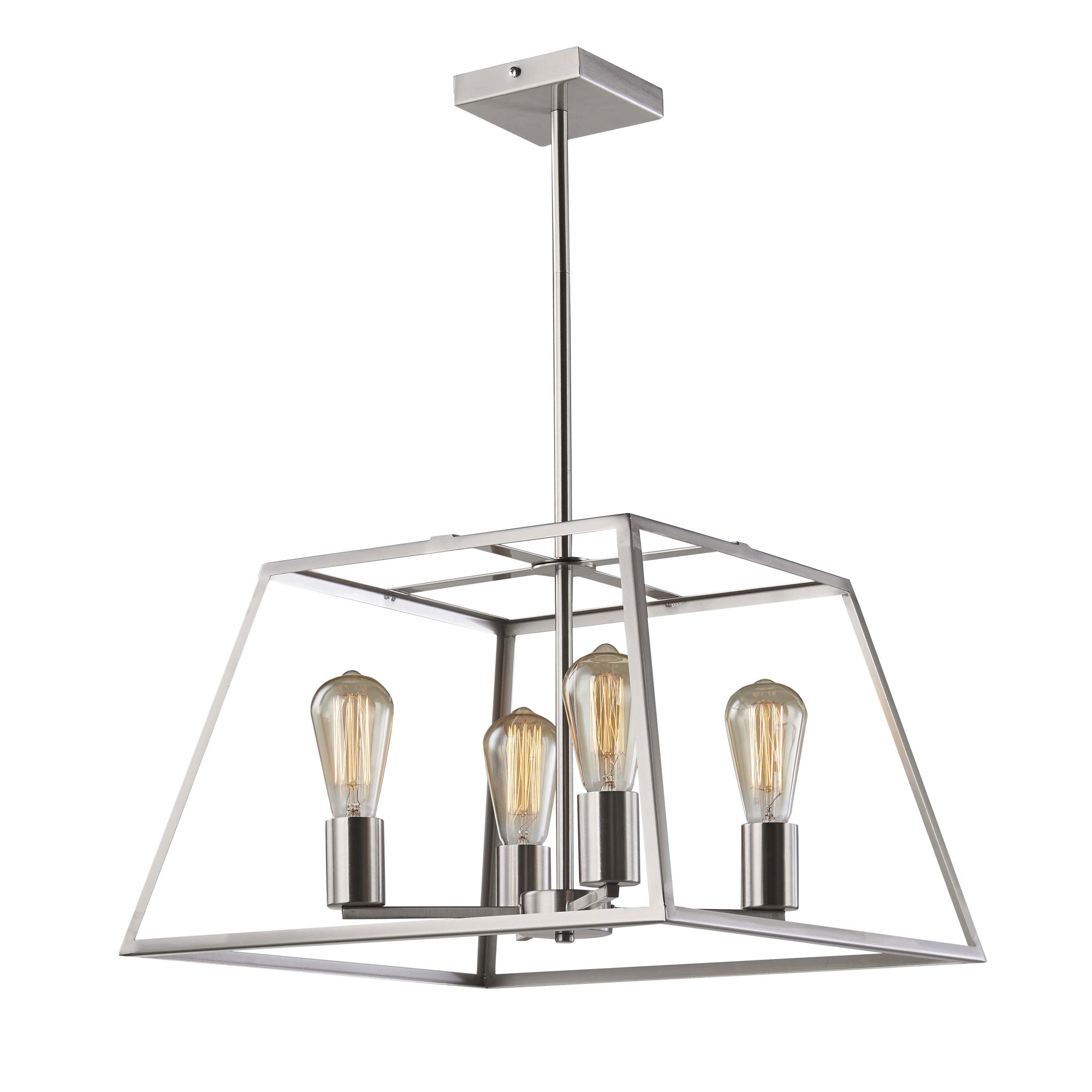 SOUTHPORT 48 4 Light Urban Retro Pendant Brushed Chrome Oriel Lighting