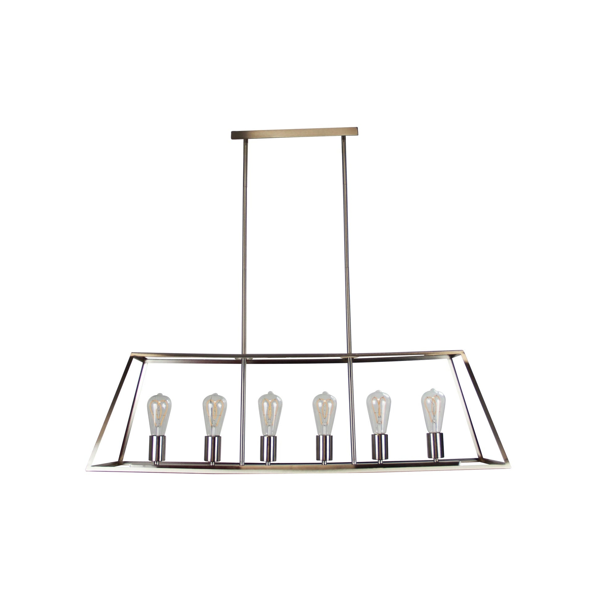 SOUTHPORT.100 6 Light Urban Retro Pendant Brushed Chrome Oriel Lighting