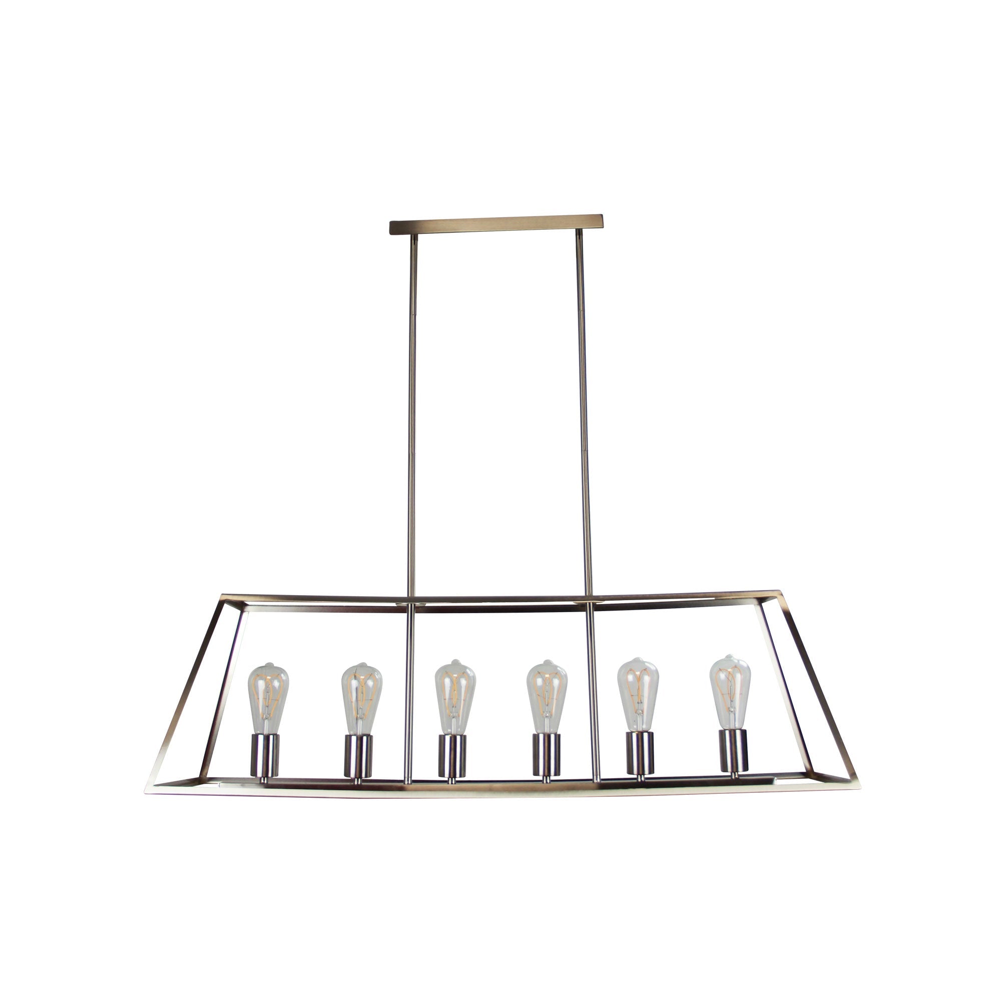 SOUTHPORT.100 6 Light Urban Retro Pendant Brushed Chrome Oriel Lighting