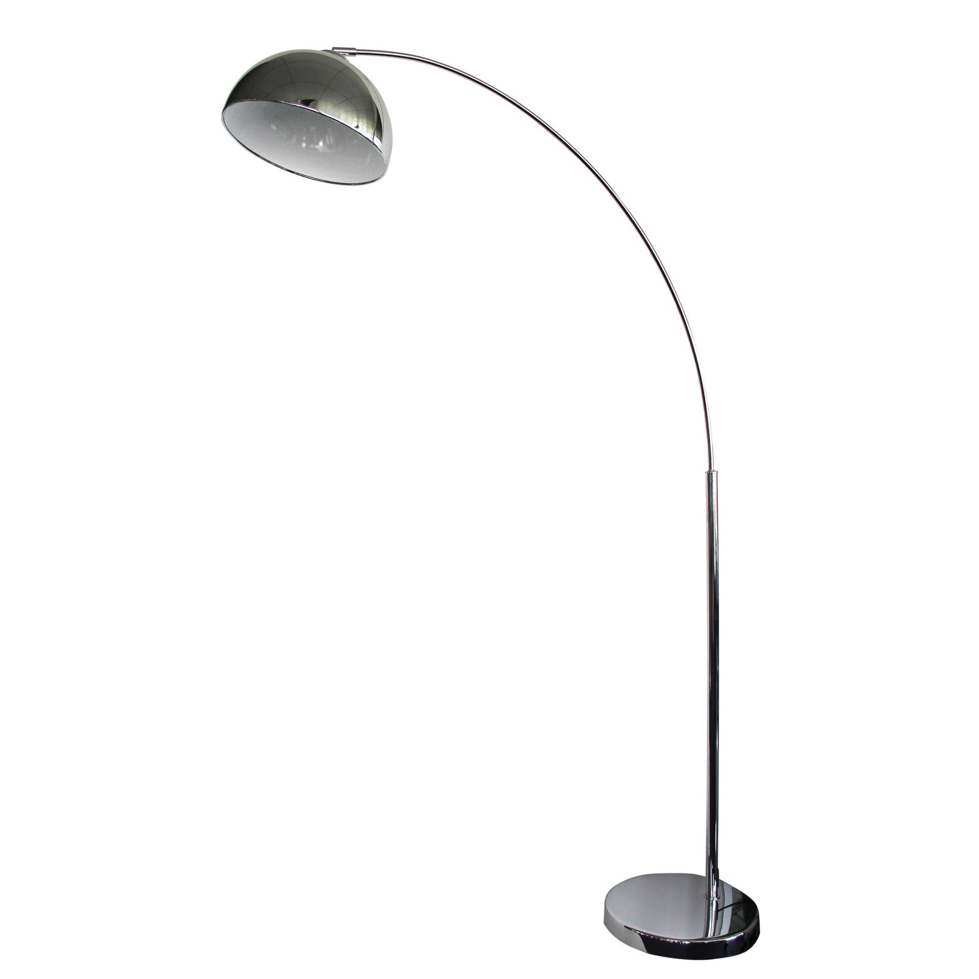 DOME Chrome Arc Retro Floor Lamp Oriel Lighting