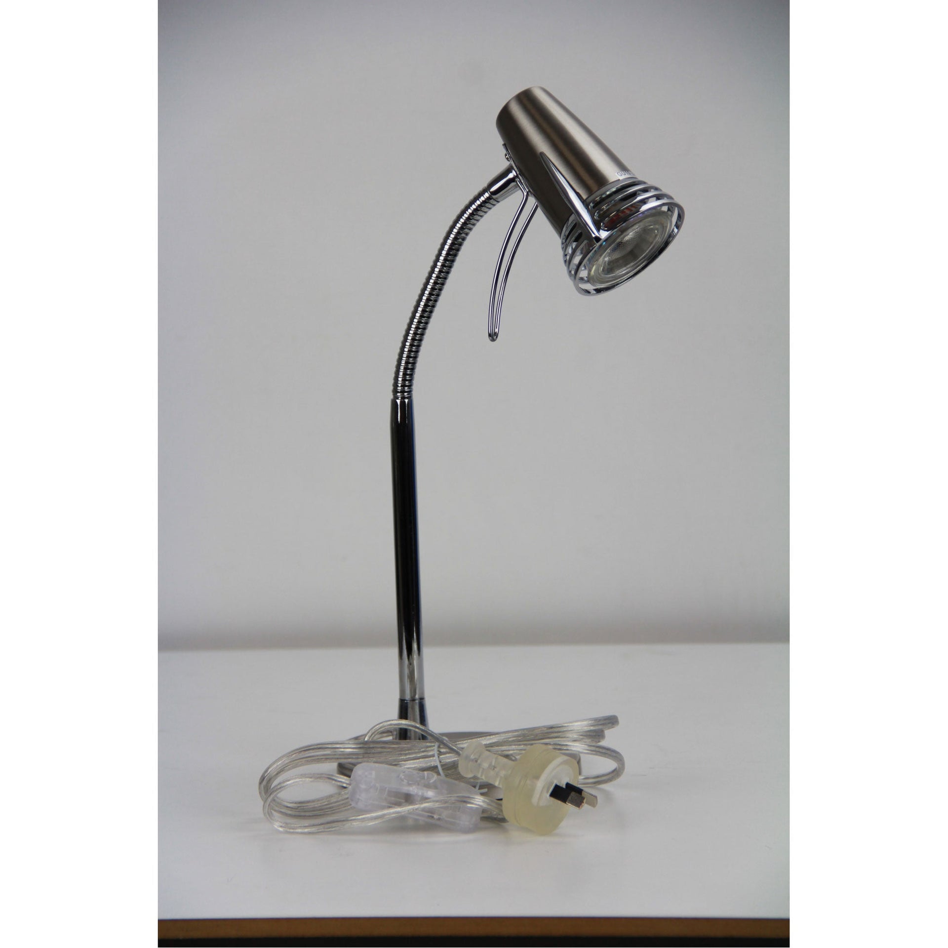 SCOOT Compact LED Task Lamp Brushed Chrome Oriel Lighting