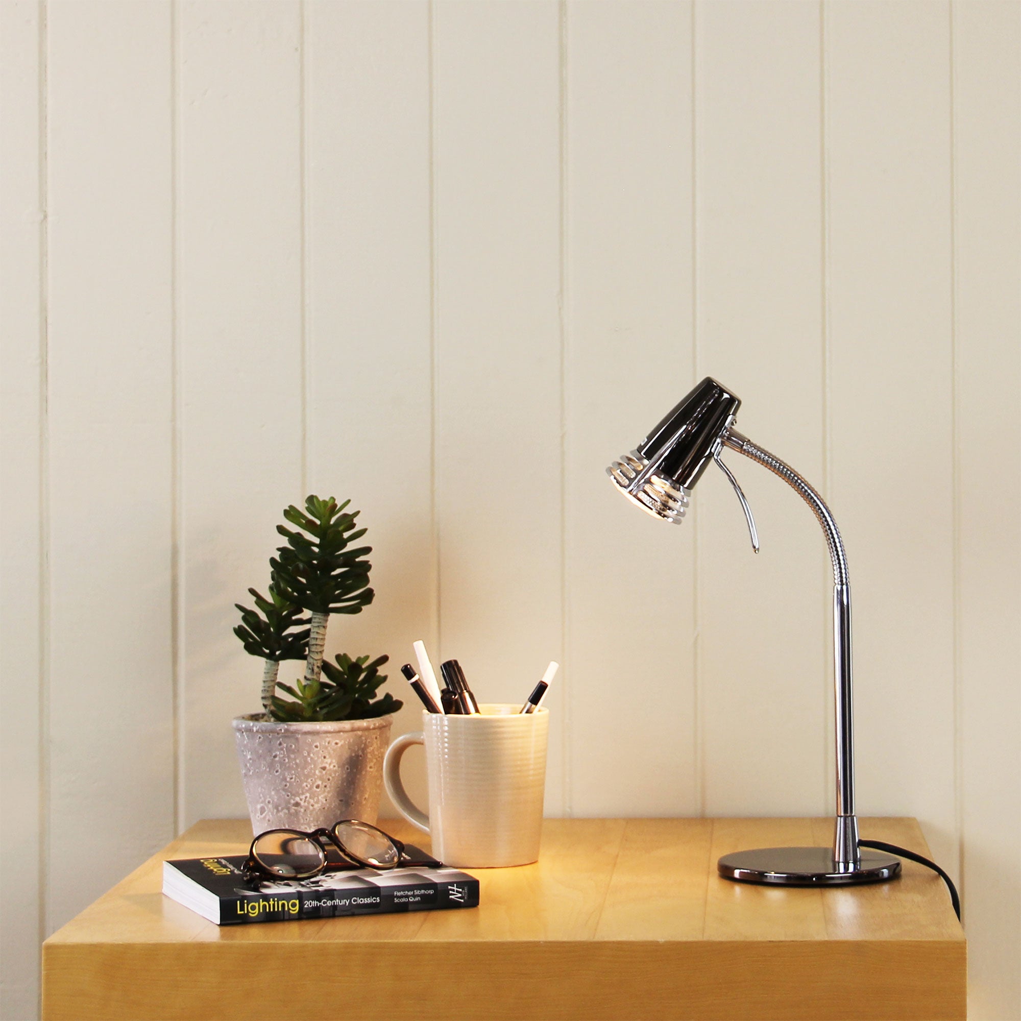 SCOOT Compact LED Task Lamp Gunmetal Oriel Lighting