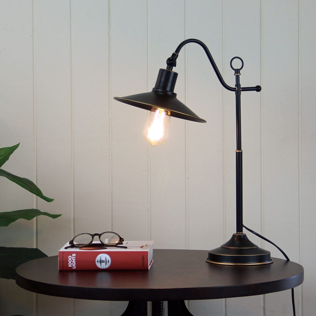 BOSTON TABLE LAMP Retro Insutrial Table or Desk Lamp Oriel Lighting