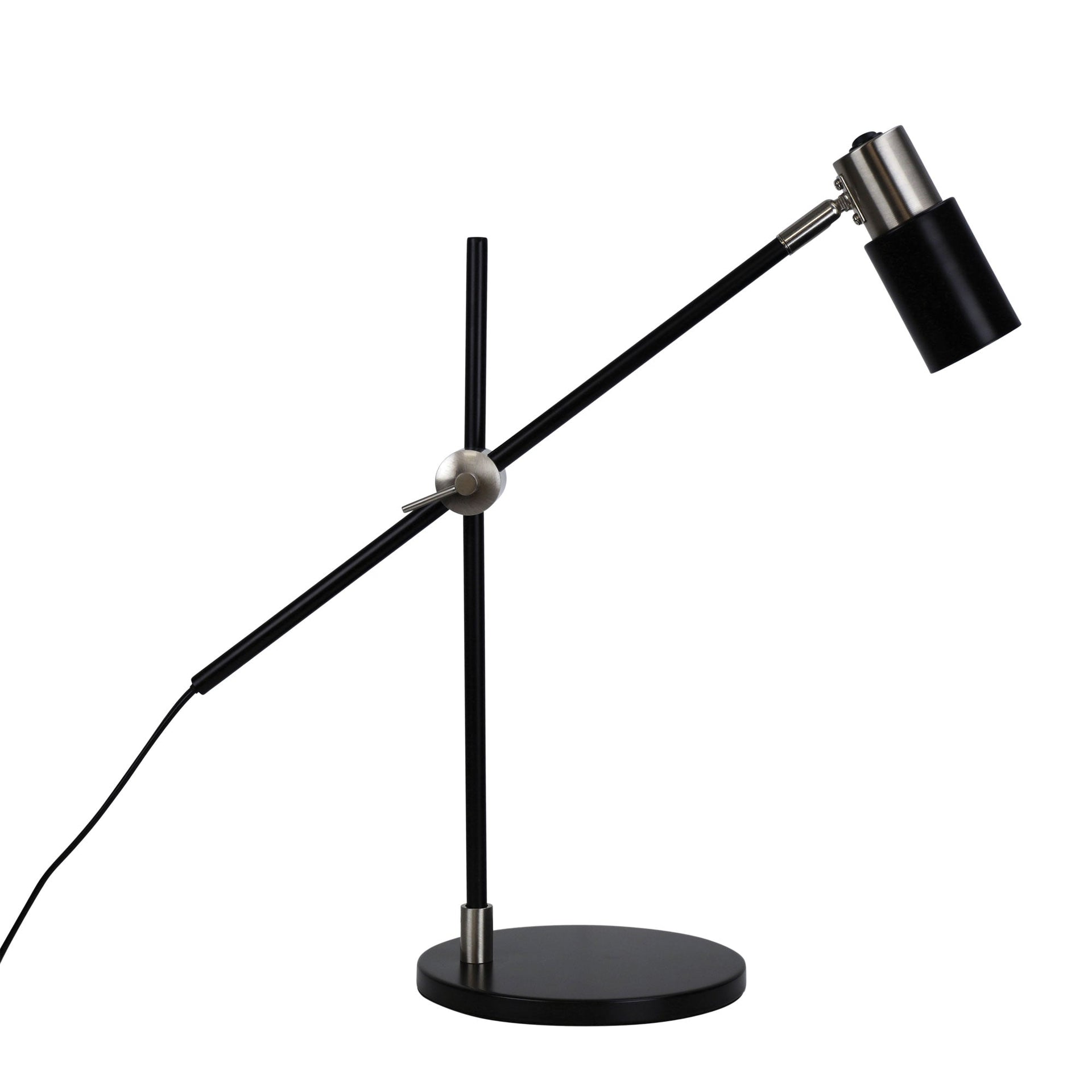 CHARLIE LED GU10 Desk Lamp Brushed Chrome Oriel Lighting