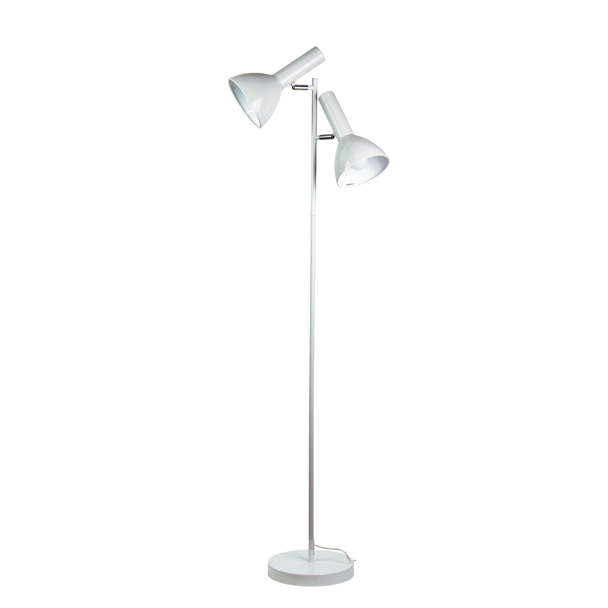 VESPA Mid-Century Twin Floor Lamp White Oriel Lighting