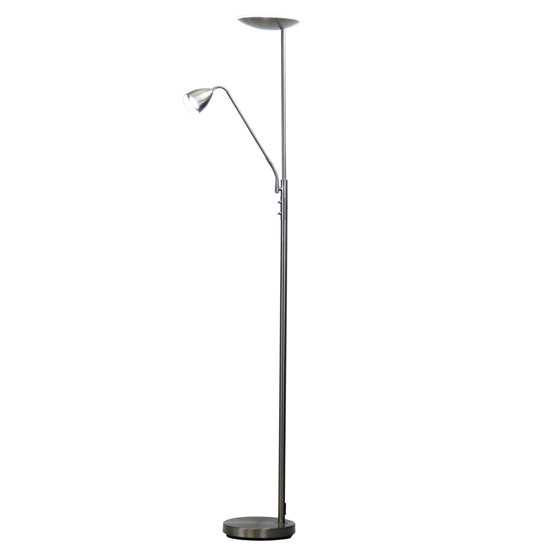 UP2 Mother and Child LED Floor Lamp Brushed Chrome Oriel Lighting
