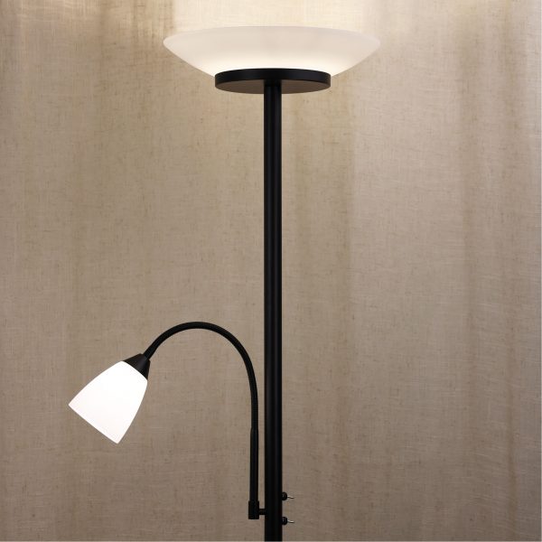SIENA Mother and Child LED Floor Lamp Black Oriel Lighting
