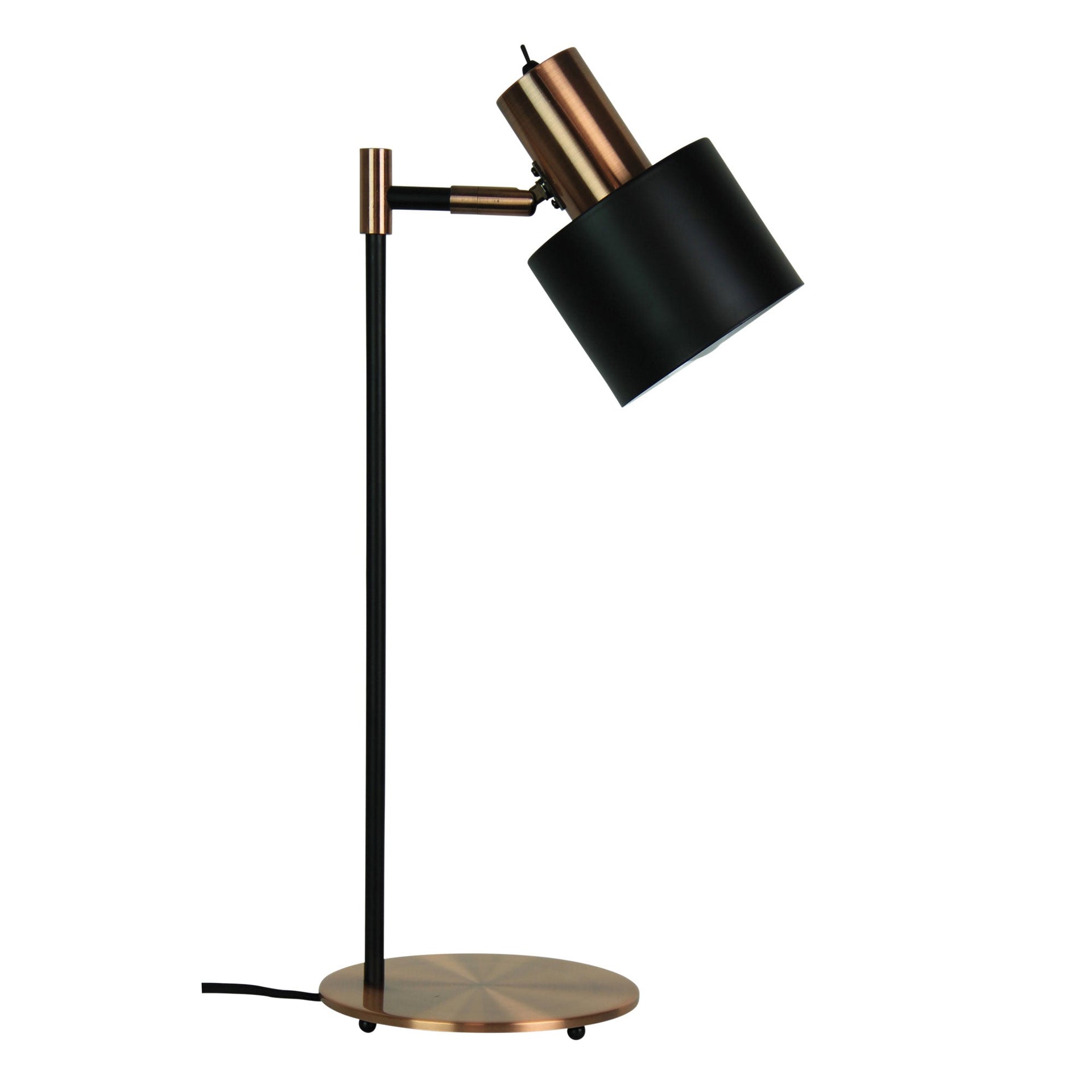 ARI DESK Mid-century Task Lamp with Brushed Copper Oriel Lighting