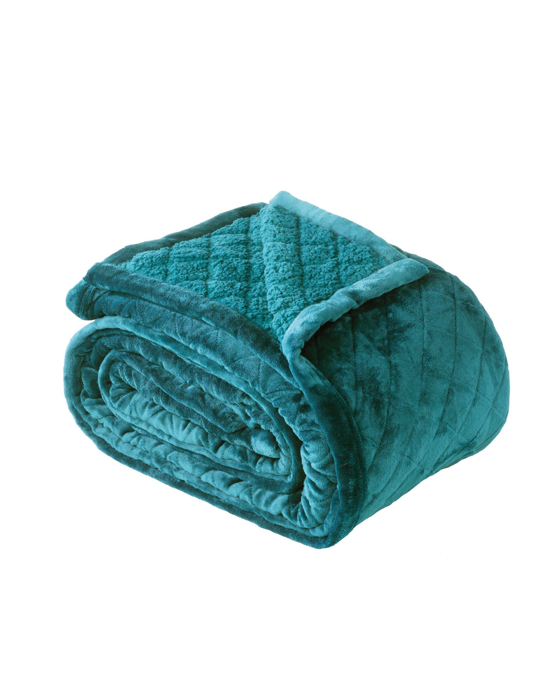 Bianca MANSFIELD ULTRA SOFT VELVET BLANKET 480GSM TEAL Bianca Bedding