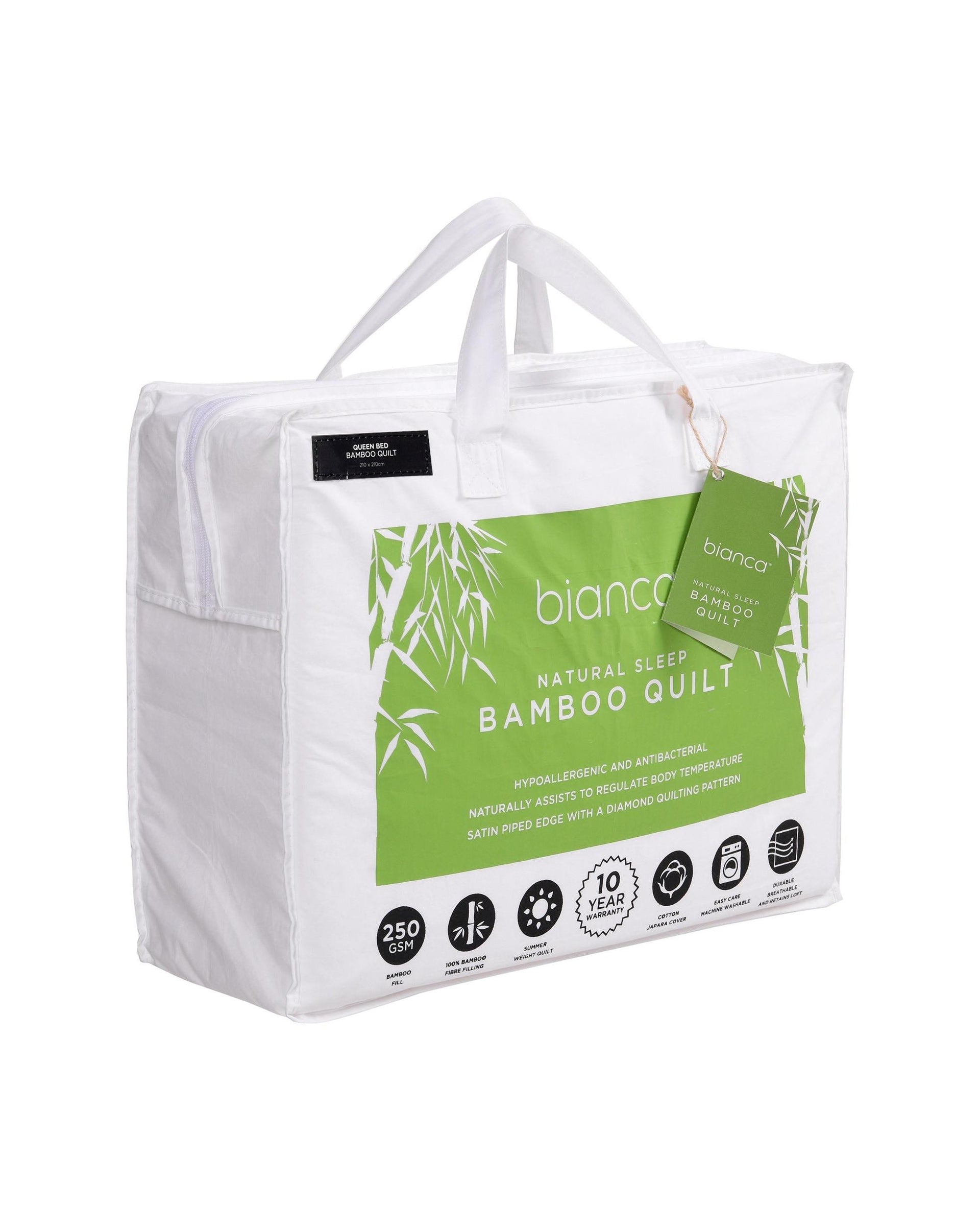 Bianca Bedding NATURAL SLEEP BAMBOO 250GSM SUMMER WEIGHT QUILT Bianca Bedding