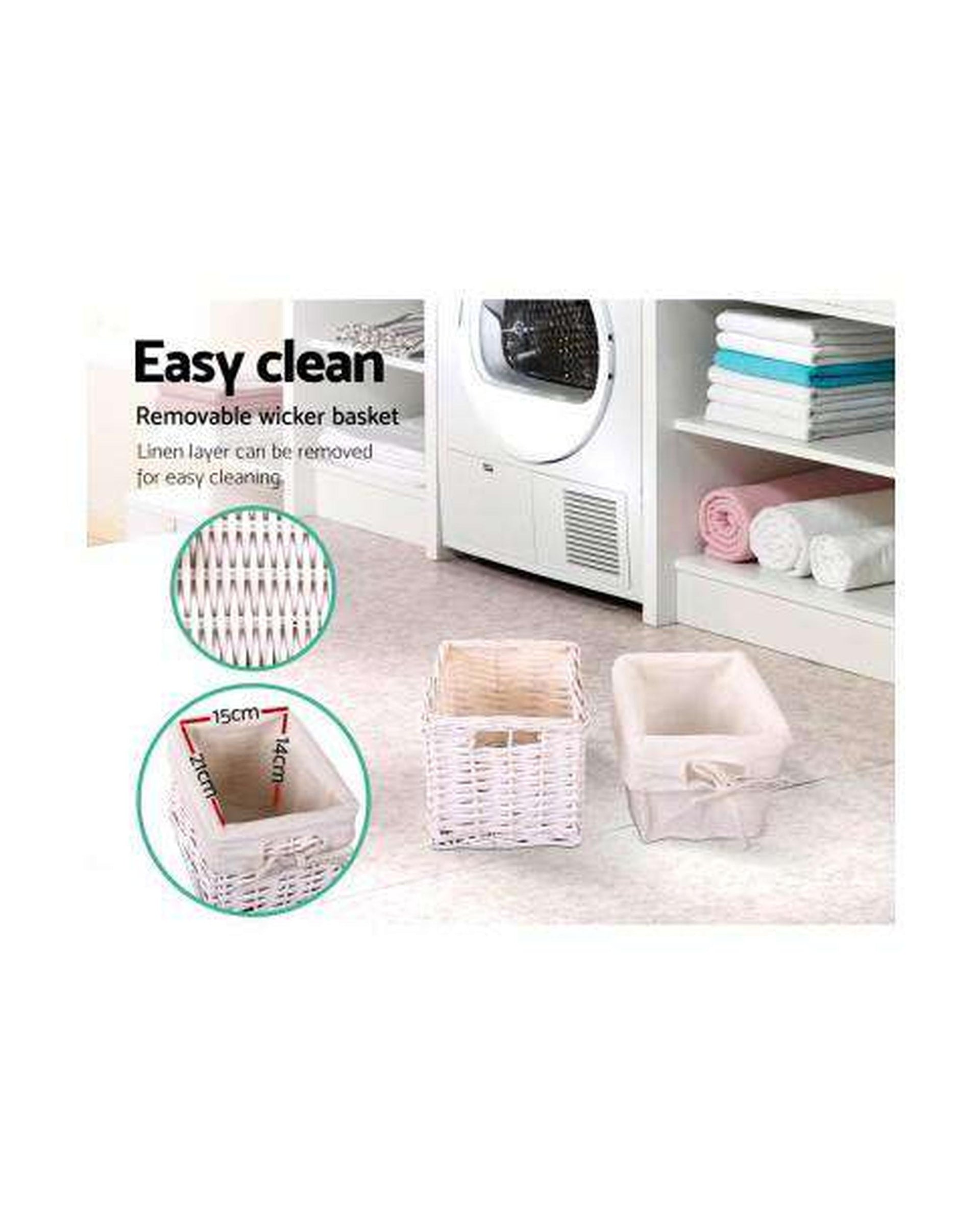 Twin Pack Budget Bedside Table - White Artiss