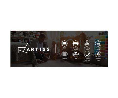 Bedside Table Nightstand Drawer Storage Cabinet Lamp Side Shelf White Artiss