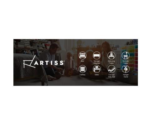 Bedside Table Nightstand Drawer Storage Cabinet Lamp Side Shelf White Artiss