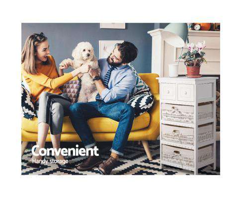 3 Basket Storage Drawers - White Artiss