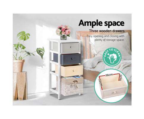 Bedroom Storage Cabinet - White Artiss