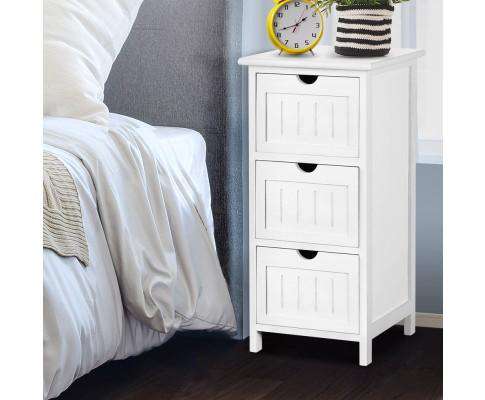 Bedside Table - White Artiss