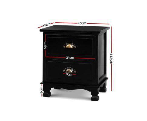 Two Bedside Tables - Vintage Artiss