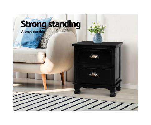 Two Bedside Tables - Vintage Artiss