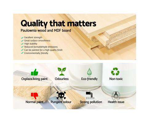 Two Bedside Tables - Vintage Artiss