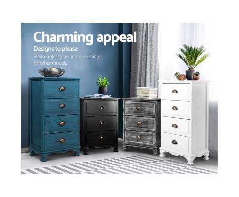 Two Bedside Tables - Vintage Artiss