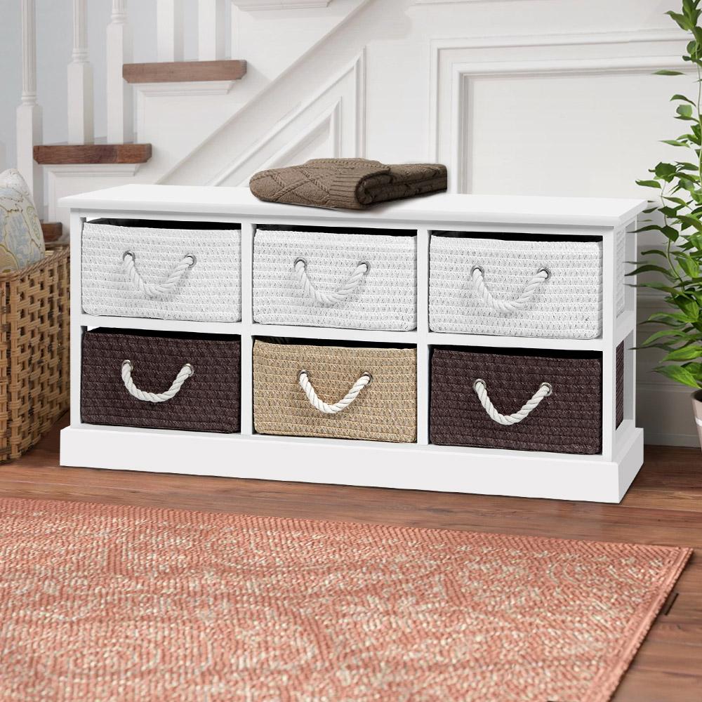 Storage Bench Shoe Organiser 6 Drawers Chest Cabinet Rack Box Shelf Stool Artiss