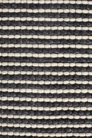 Studio Oskar Felted Wool Striped Rug Black White Rug Culture
