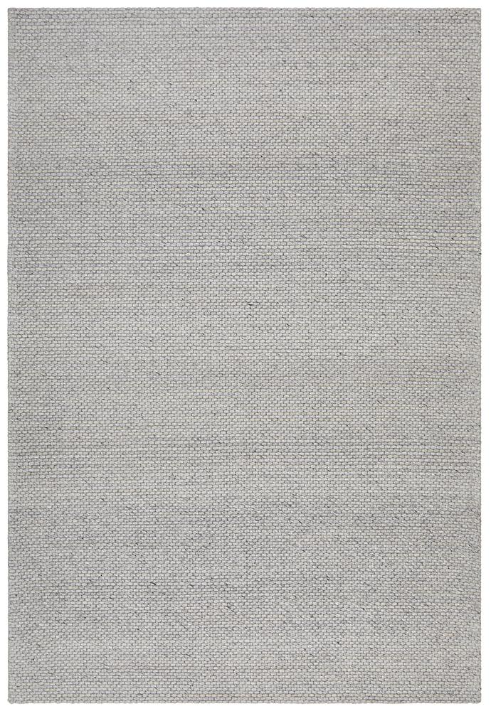 Studio Oskar Felted Wool Striped Rug Grey Rug Culture