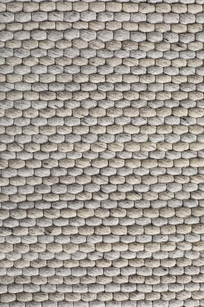 Studio Oskar Felted Wool Striped Rug Grey Rug Culture