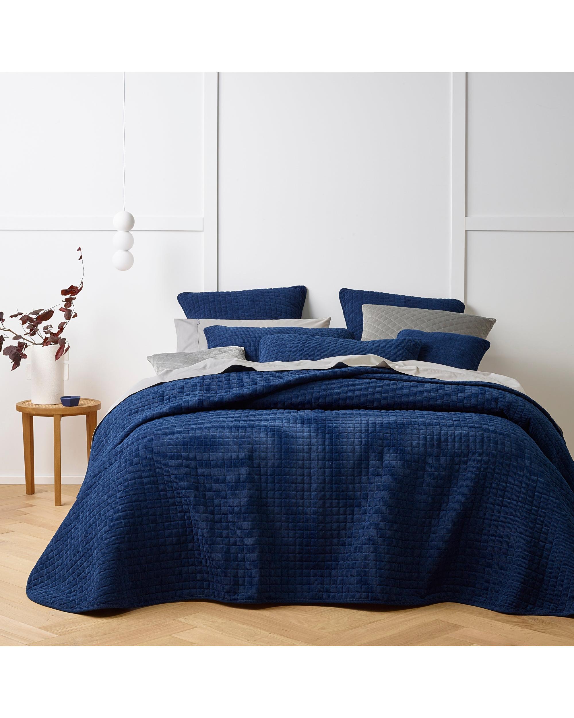Bianca Bedding TURIN COVERLET SET INDIGO Bianca Bedding
