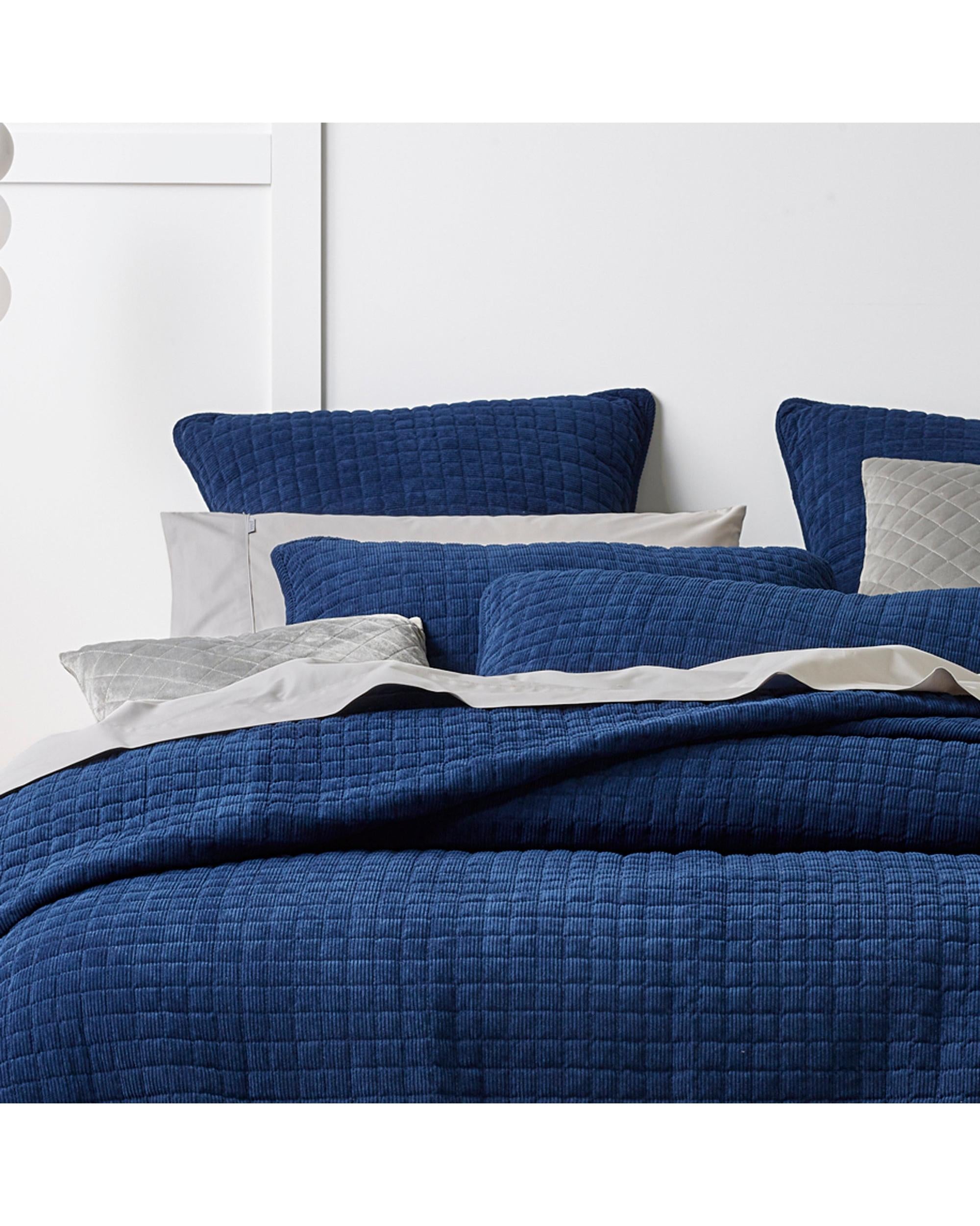 Bianca Bedding TURIN COVERLET SET INDIGO Bianca Bedding
