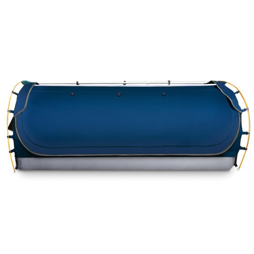 Double Swag Camping Swags Canvas Free Standing Dome Tent Dark Blue with 7CM Mattress Weisshorn