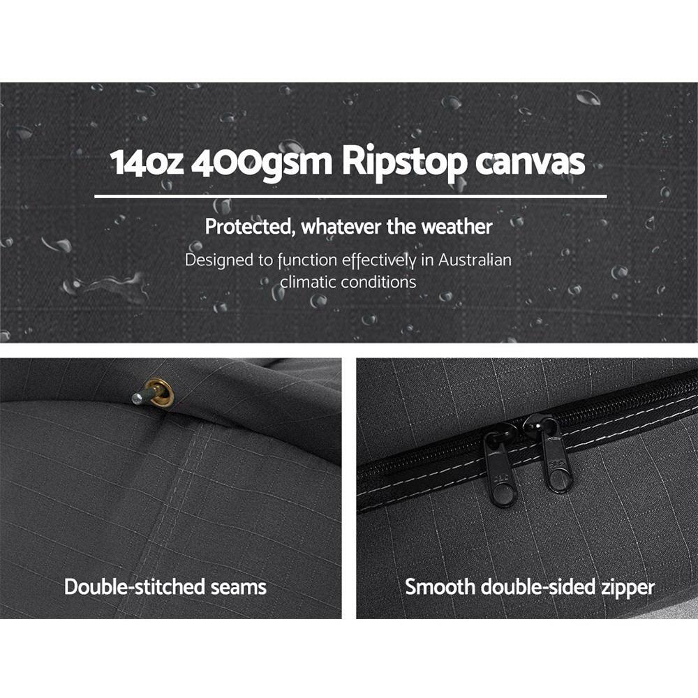 Double Swag Camping Swags Canvas Free Standing Dome Tent Dark Grey Weisshorn