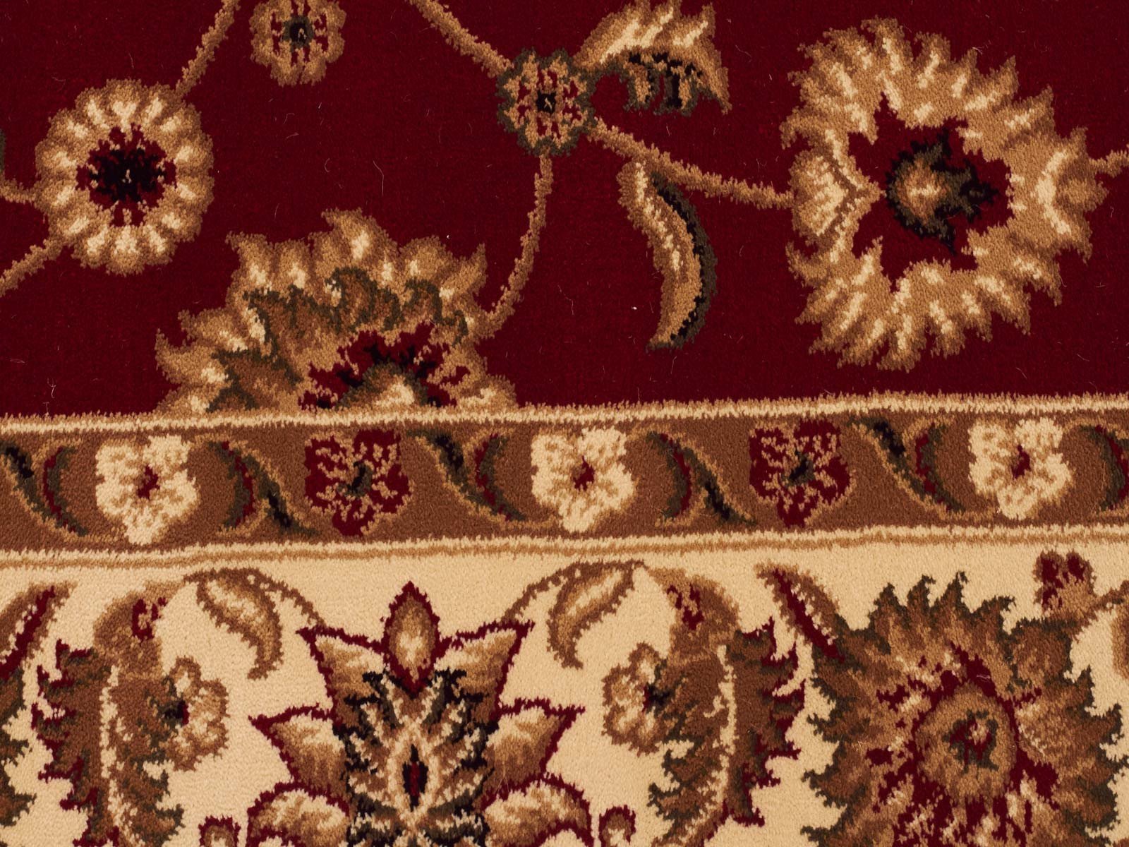 Sydney Classic Runner Red With Ivory Border Runner Rug