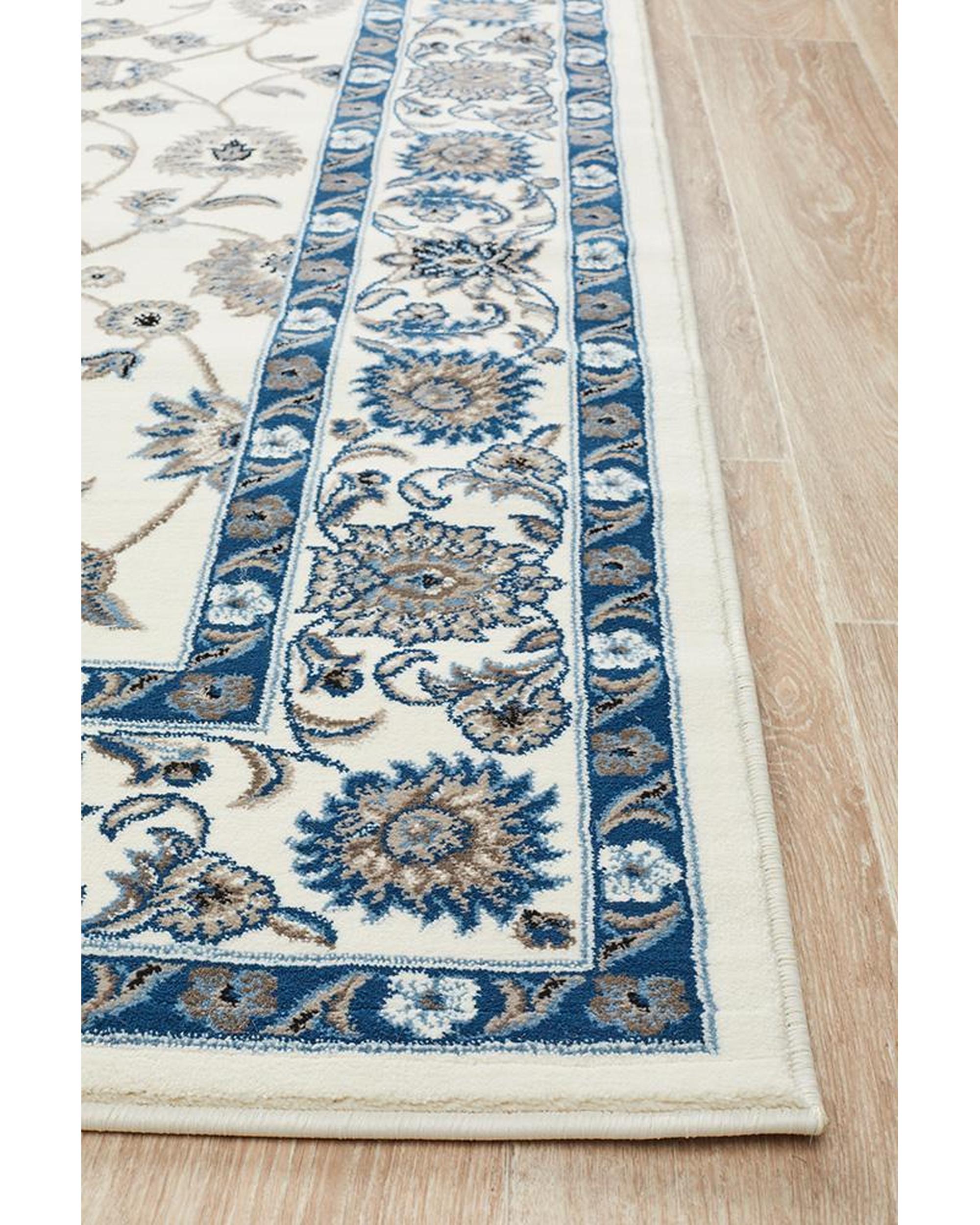 Sydney Collection Classic Rug White With White Border