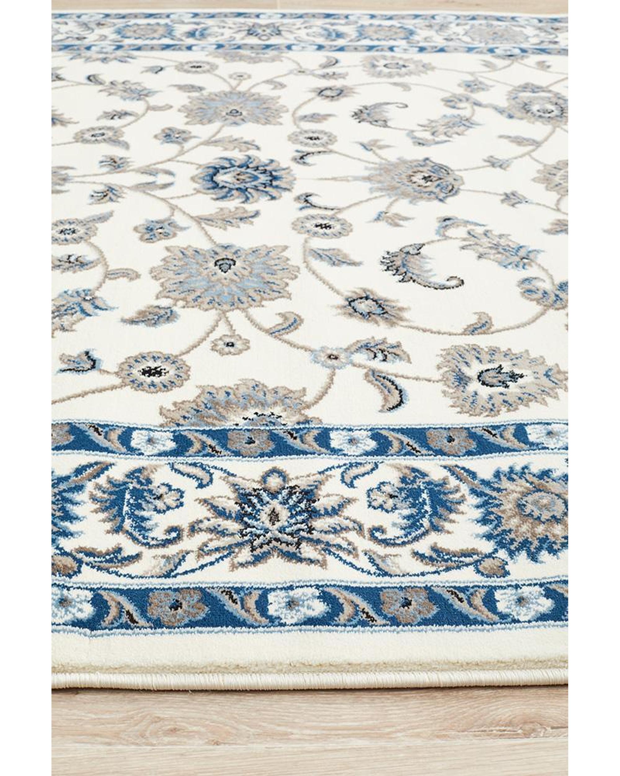 Sydney Collection Classic Rug White With White Border