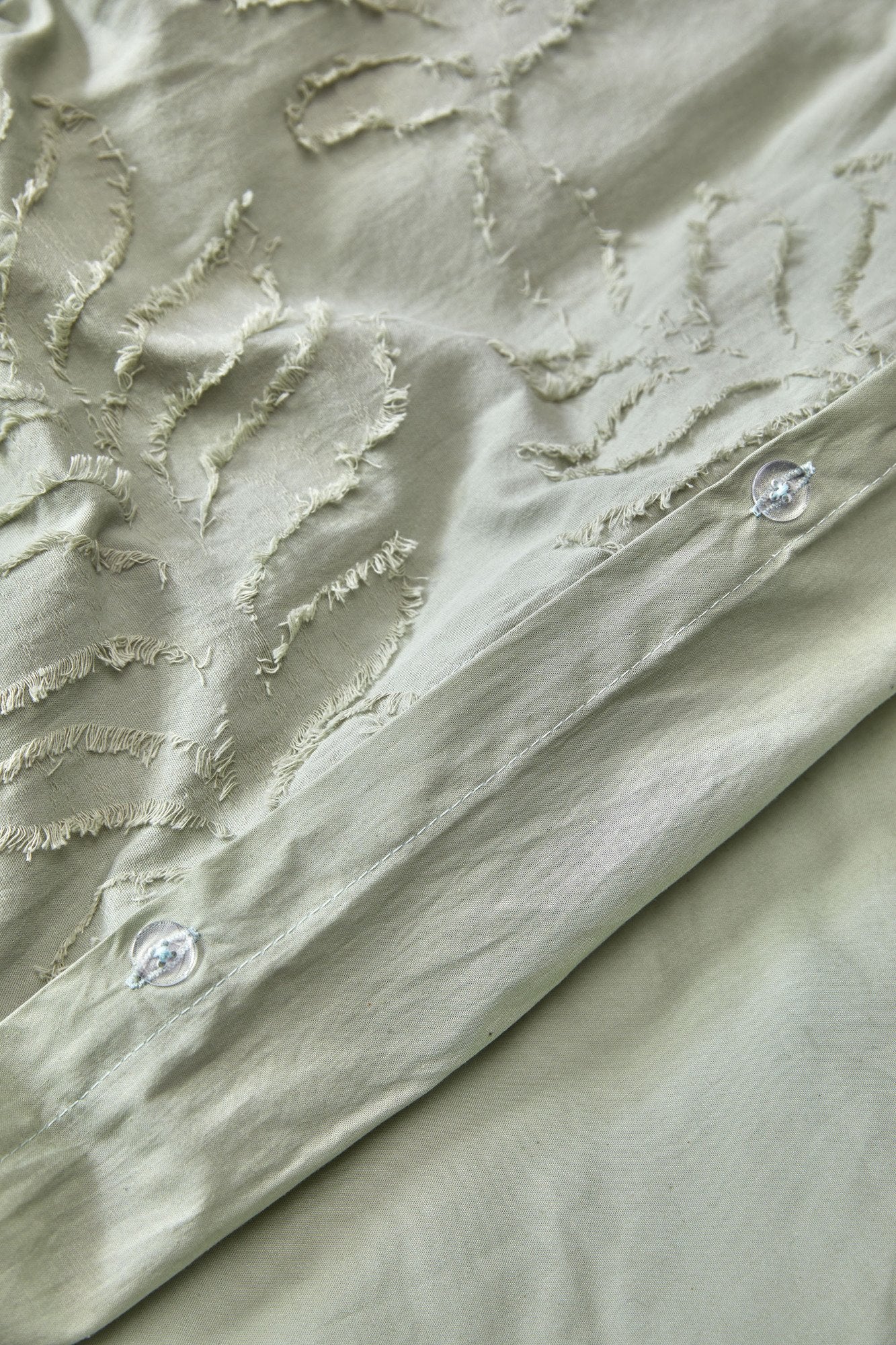 Vintage Design Sage Cotton Quilt Cover Set Vintage Design